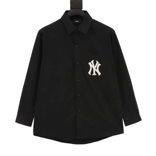 designer,replica,clothing,fake,1:1,lv,luxury,high quality MLВ Back Logo Long Sleeve Shirt (18E0)