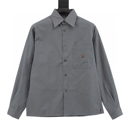 designer,replica,clothing,fake,1:1,lv,luxury,high quality THE NORTH FACE Purple Label FFFES Button0Down Shirt Embroidered Long Sleeve Shirt (3D11)
