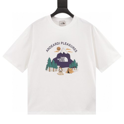 designer,replica,clothing,fake,1:1,lv,luxury,high quality The North Face co-branded counter synchronized camping outdoor scenery couple style men and women same style printed short sleeves (7EF9)
