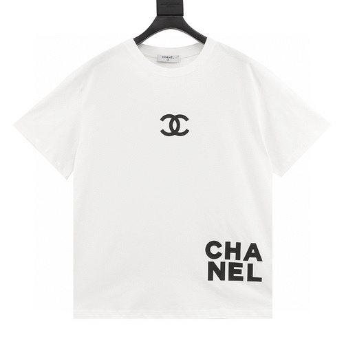 designer,replica,clothing,fake,1:1,lv,luxury,high quality Chonel chest taped short-sleeved T-shirt (B67D)