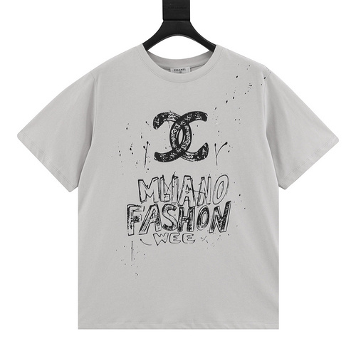 designer,replica,clothing,fake,1:1,lv,luxury,high quality Chonel graffiti letter short sleeves (99C0)