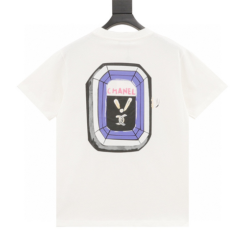 designer,replica,clothing,fake,1:1,lv,luxury,high quality Chonel hand-painted graffiti short-sleeves (2625)
