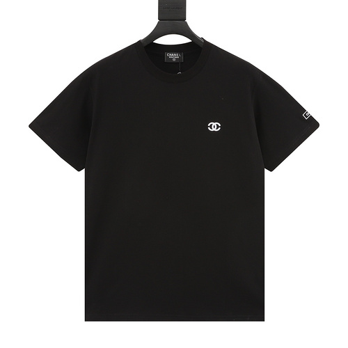 designer,replica,clothing,fake,1:1,lv,luxury,high quality Chonel classic embroidered double C short sleeves (F9C5)