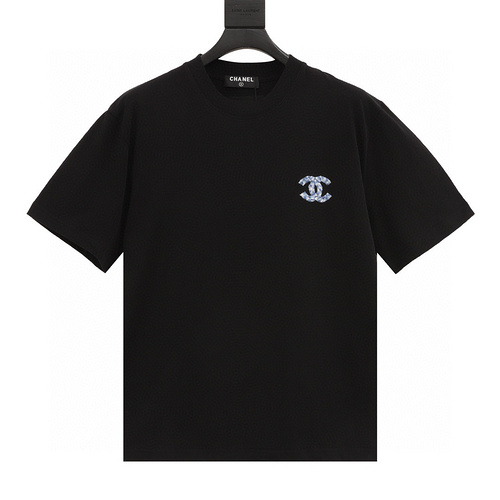 designer,replica,clothing,fake,1:1,lv,luxury,high quality Chonel Pantin 10th Anniversary Limited Double C Braided Embroidered Short Sleeves (BA86)