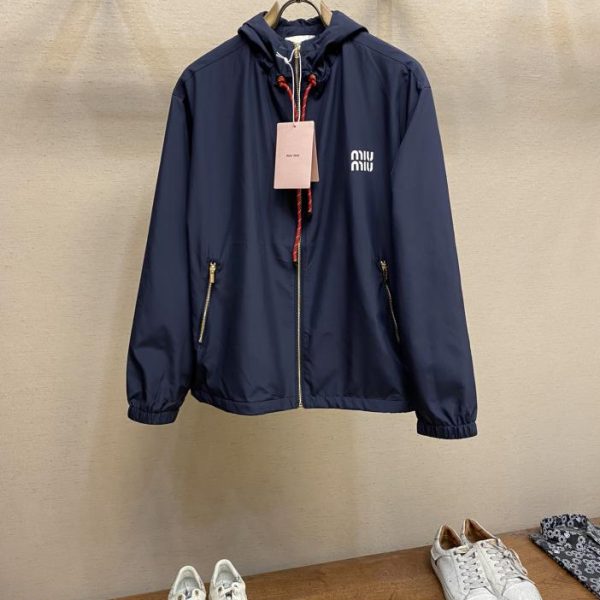 designer,replica,clothing,fake,1:1,lv,luxury,high quality Miu Miu hooded trench coat
