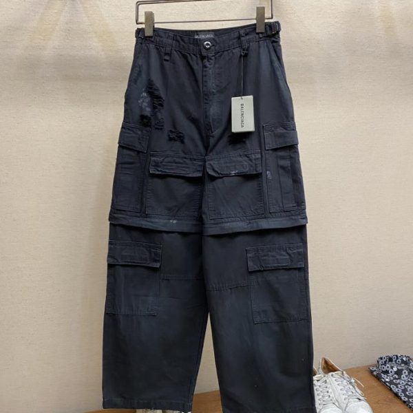 designer,replica,clothing,fake,1:1,lv,luxury,high quality Balenciaga multi-pocket cargo trousers