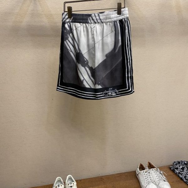 designer,replica,clothing,fake,1:1,lv,luxury,high quality L*  new printed mulberry silk shorts