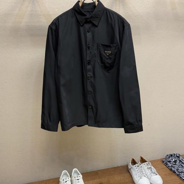 designer,replica,clothing,fake,1:1,lv,luxury,high quality Prada recycled nylon shirt