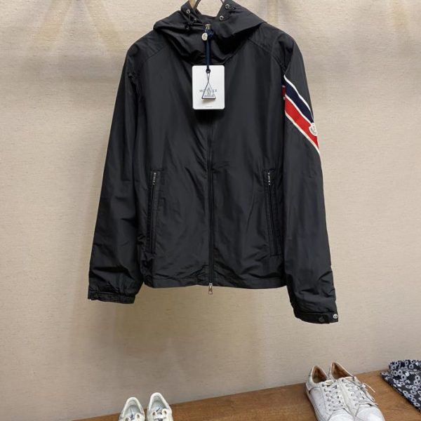 designer,replica,clothing,fake,1:1,lv,luxury,high quality Mencler tricolor trim jacket