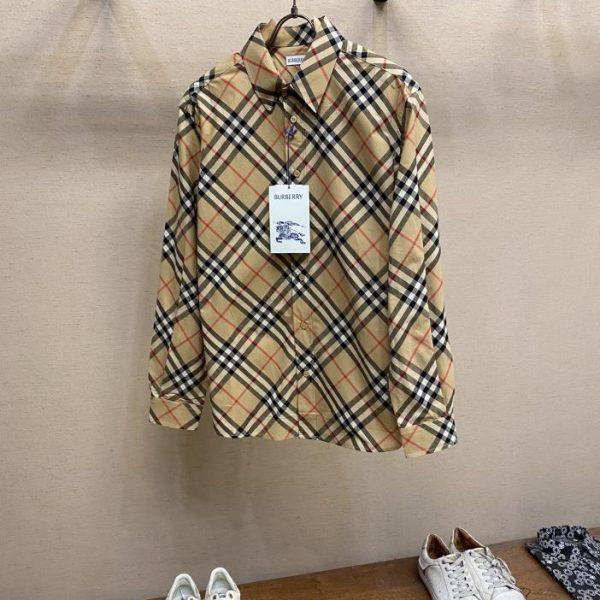 designer,replica,clothing,fake,1:1,lv,luxury,high quality BURBERRY plaid shirt