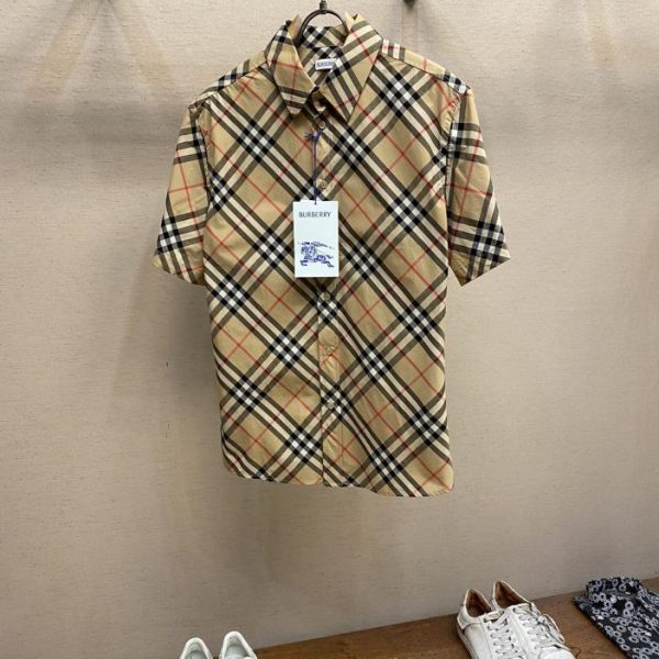 designer,replica,clothing,fake,1:1,lv,luxury,high quality BURBERRY plaid shirt