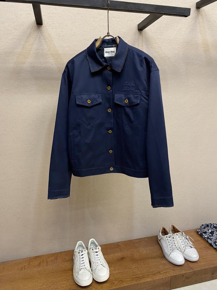 designer,replica,clothing,fake,1:1,lv,luxury,high quality Miu miu 24 early autumn show style twill cotton jacket! designer,replica,clothing,fake,1:1,lv,luxury,high quality Miu miu 24 early autumn show style twill cotton jacket!