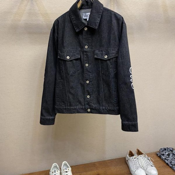 designer,replica,clothing,fake,1:1,lv,luxury,high quality Loewe Anagram denim denim jacket