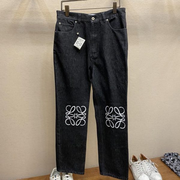 designer,replica,clothing,fake,1:1,lv,luxury,high quality Loewe Anagram denim jeans