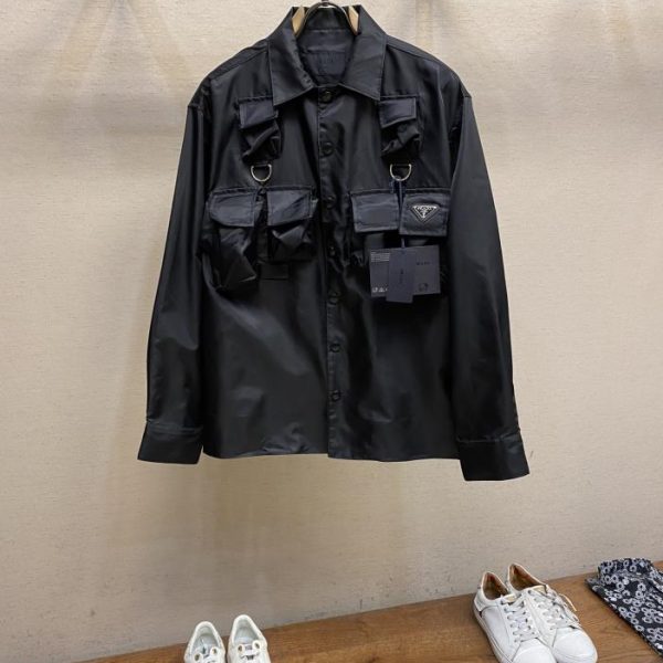 designer,replica,clothing,fake,1:1,lv,luxury,high quality Prada work nylon jacket