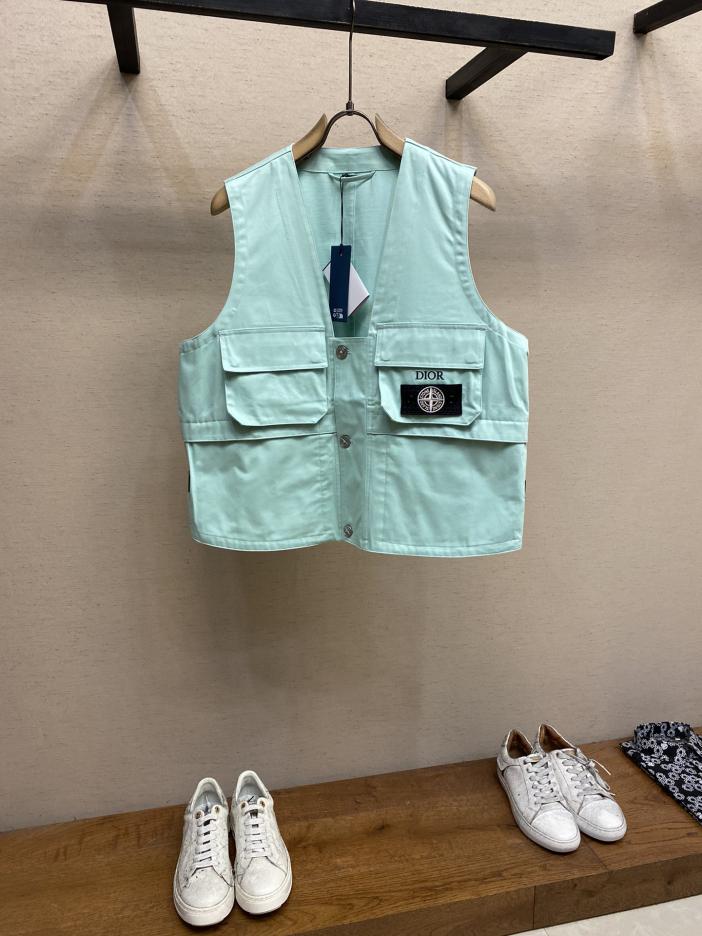 designer,replica,clothing,fake,1:1,lv,luxury,high quality DIOR* Stone Island joint multi-pocket functional vest designer,replica,clothing,fake,1:1,lv,luxury,high quality DIOR* Stone Island joint multi-pocket functional vest