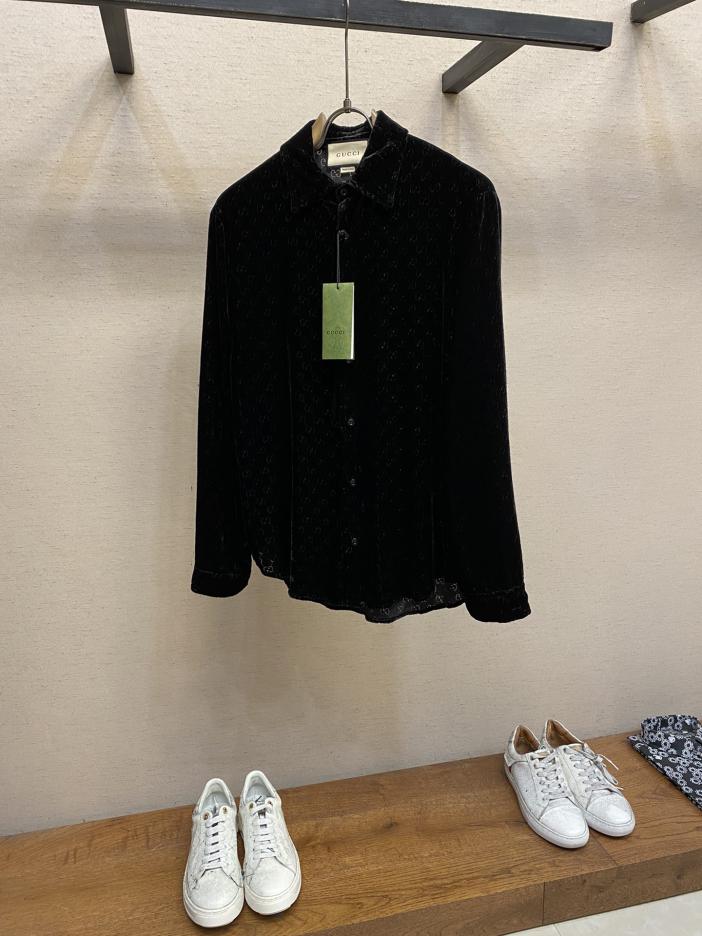 designer,replica,clothing,fake,1:1,lv,luxury,high quality Gucci early fall velvet long-sleeved shirt designer,replica,clothing,fake,1:1,lv,luxury,high quality Gucci early fall velvet long-sleeved shirt