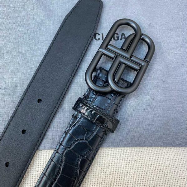 designer,replica,clothing,fake,1:1,lv,luxury,high quality Balenciaga crocodile pattern belt/width 3.0