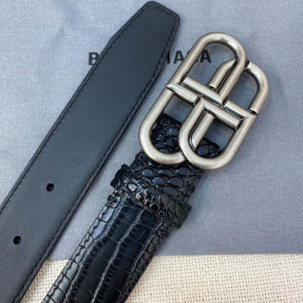 designer,replica,clothing,fake,1:1,lv,luxury,high quality Balenciaga crocodile pattern belt/width 3.0