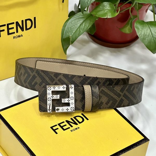 designer,replica,clothing,fake,1:1,lv,luxury,high quality FENDI double loop reversible belt