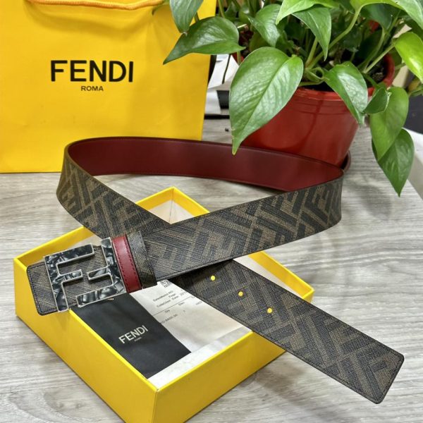 designer,replica,clothing,fake,1:1,lv,luxury,high quality FENDI 4.0CM wide double loop reversible belt