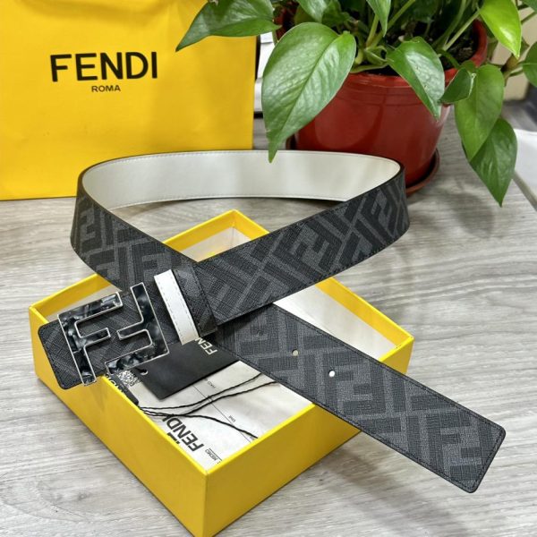 designer,replica,clothing,fake,1:1,lv,luxury,high quality FENDI 4.0CM wide double loop reversible belt