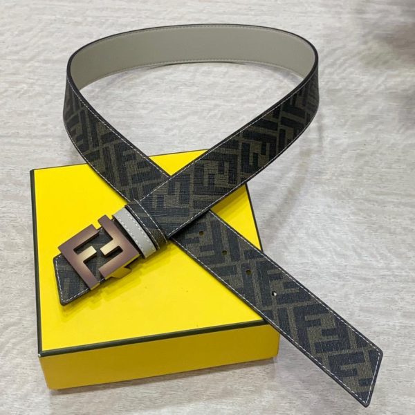 designer,replica,clothing,fake,1:1,lv,luxury,high quality FENDI 4.0CM wide double loop reversible belt