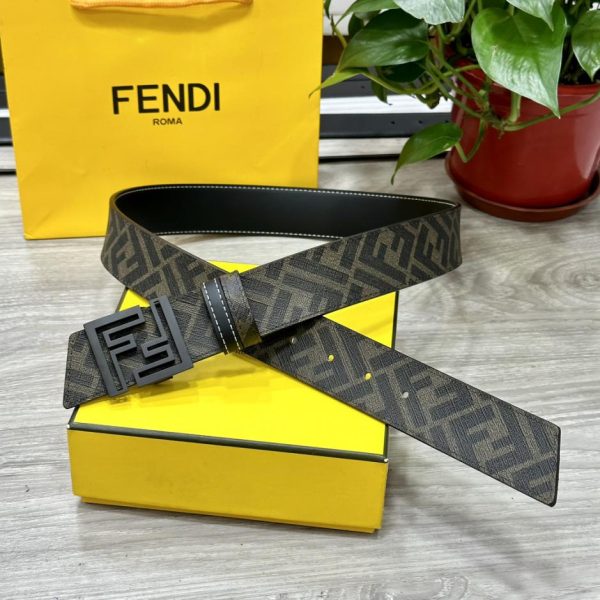 designer,replica,clothing,fake,1:1,lv,luxury,high quality FENDI 4.0CM wide double loop reversible belt