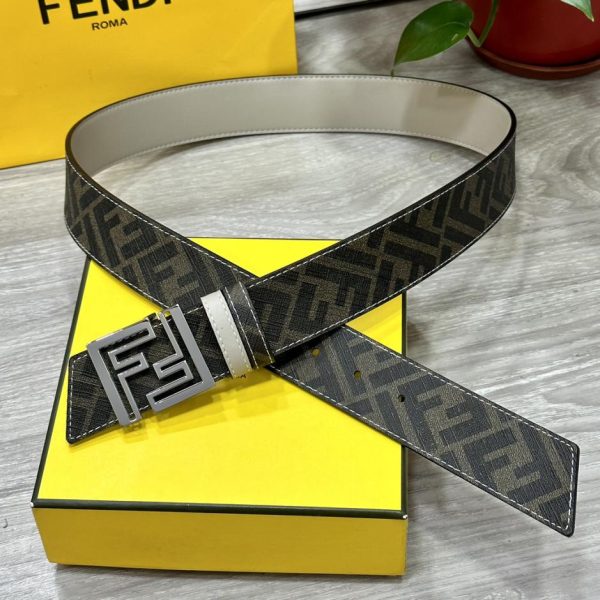 designer,replica,clothing,fake,1:1,lv,luxury,high quality FENDI 4.0CM wide double loop reversible belt
