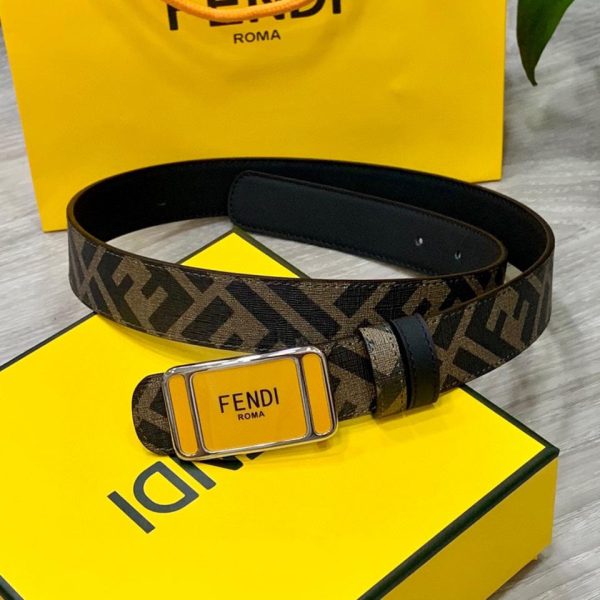 designer,replica,clothing,fake,1:1,lv,luxury,high quality FENDI 3.0CM wide double loop reversible belt