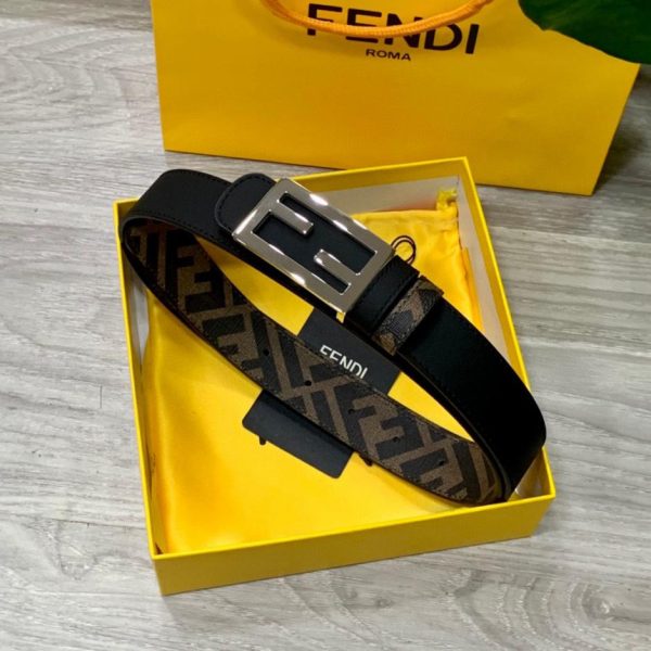 designer,replica,clothing,fake,1:1,lv,luxury,high quality FENDI 3.0CM wide double loop reversible belt