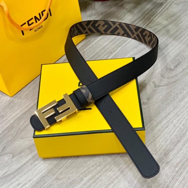 designer,replica,clothing,fake,1:1,lv,luxury,high quality FENDI 3.0CM wide double loop reversible belt