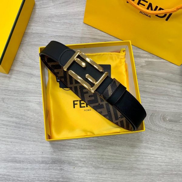 designer,replica,clothing,fake,1:1,lv,luxury,high quality FENDI 3.0CM wide double loop reversible belt