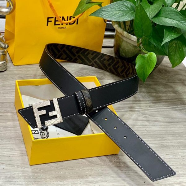 designer,replica,clothing,fake,1:1,lv,luxury,high quality FENDI 4.0CM wide double loop reversible belt