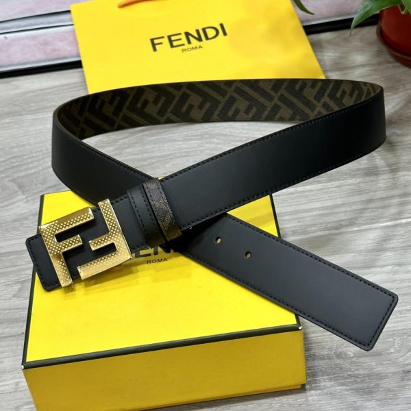 designer,replica,clothing,fake,1:1,lv,luxury,high quality FENDI 4.0CM wide double loop reversible belt