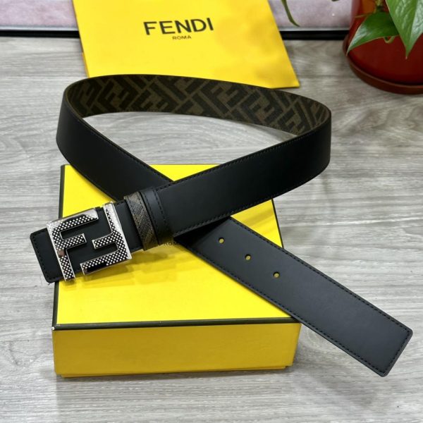 designer,replica,clothing,fake,1:1,lv,luxury,high quality FENDI 4.0CM wide double loop reversible belt
