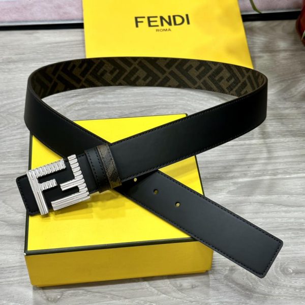 designer,replica,clothing,fake,1:1,lv,luxury,high quality FENDI 4.0CM wide double loop reversible belt