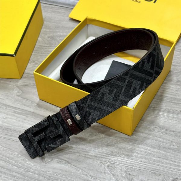 designer,replica,clothing,fake,1:1,lv,luxury,high quality FENDI 4.0CM wide double loop reversible belt