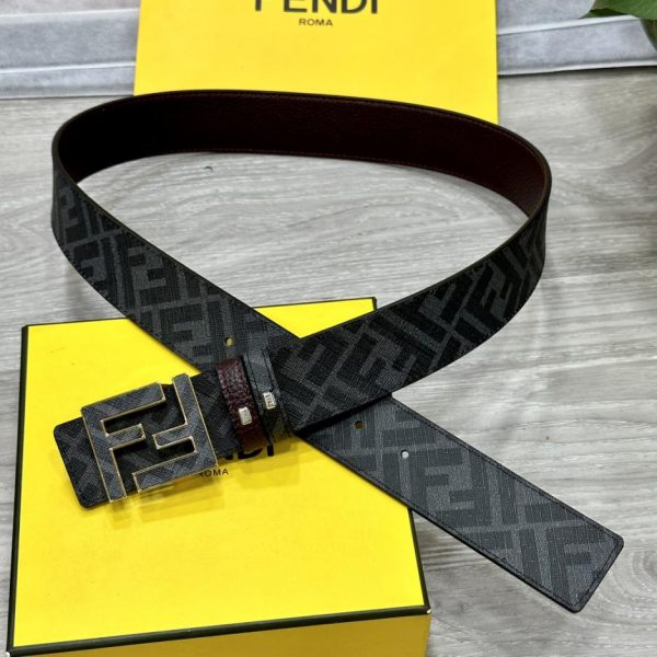 designer,replica,clothing,fake,1:1,lv,luxury,high quality FENDI 4.0CM wide double loop reversible belt