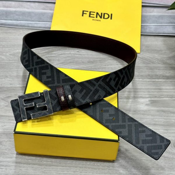 designer,replica,clothing,fake,1:1,lv,luxury,high quality FENDI 4.0CM wide double loop reversible belt