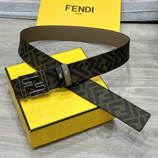 designer,replica,clothing,fake,1:1,lv,luxury,high quality FENDI double loop reversible belt
