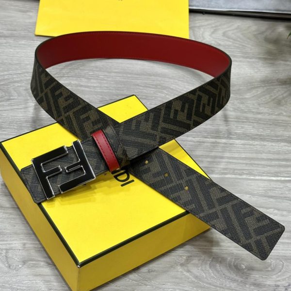 designer,replica,clothing,fake,1:1,lv,luxury,high quality FENDI 4.0CM wide double loop reversible belt