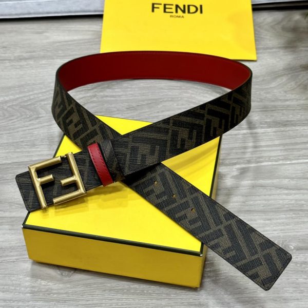 designer,replica,clothing,fake,1:1,lv,luxury,high quality FENDI 4.0CM wide double loop reversible belt