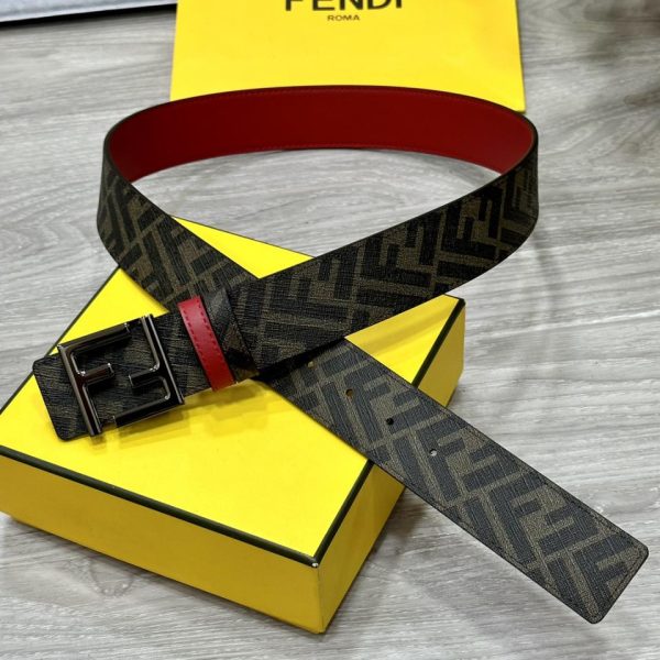 designer,replica,clothing,fake,1:1,lv,luxury,high quality FENDI 4.0CM wide double loop reversible belt