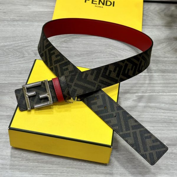 designer,replica,clothing,fake,1:1,lv,luxury,high quality FENDI 4.0CM wide double loop reversible belt
