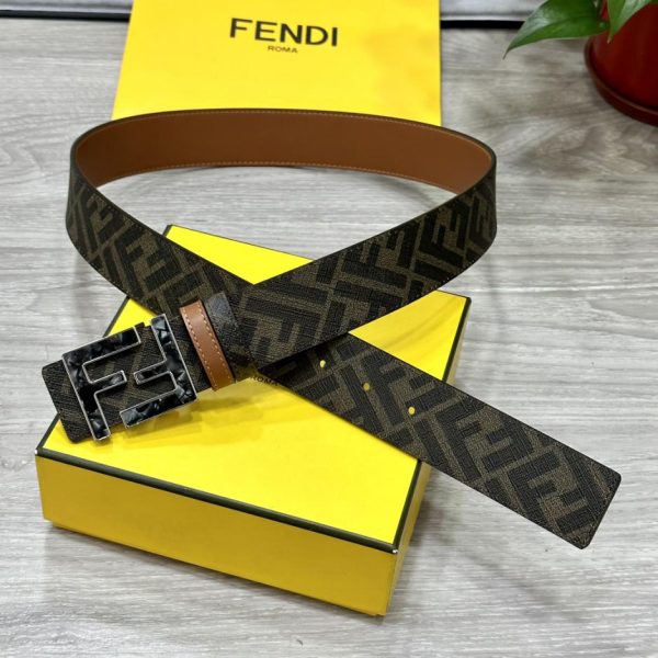 designer,replica,clothing,fake,1:1,lv,luxury,high quality FENDI 4.0CM wide double loop reversible belt