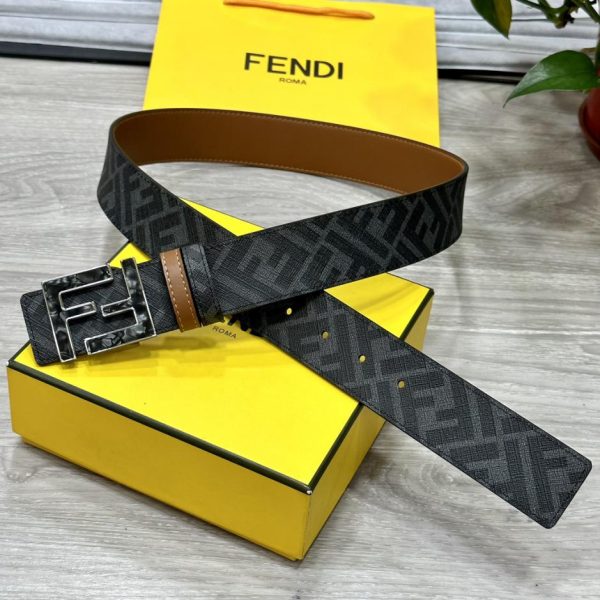 designer,replica,clothing,fake,1:1,lv,luxury,high quality FENDI 4.0CM wide double loop reversible belt