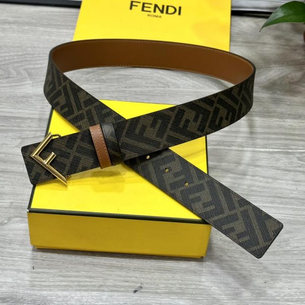 designer,replica,clothing,fake,1:1,lv,luxury,high quality FENDI 4.0CM wide double loop reversible belt