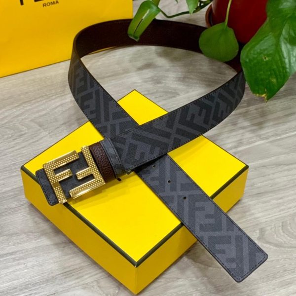 designer,replica,clothing,fake,1:1,lv,luxury,high quality FENDI 4.0CM wide double loop reversible belt