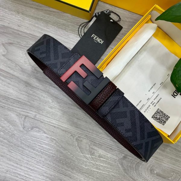 designer,replica,clothing,fake,1:1,lv,luxury,high quality FENDI 4.0CM wide double loop reversible belt